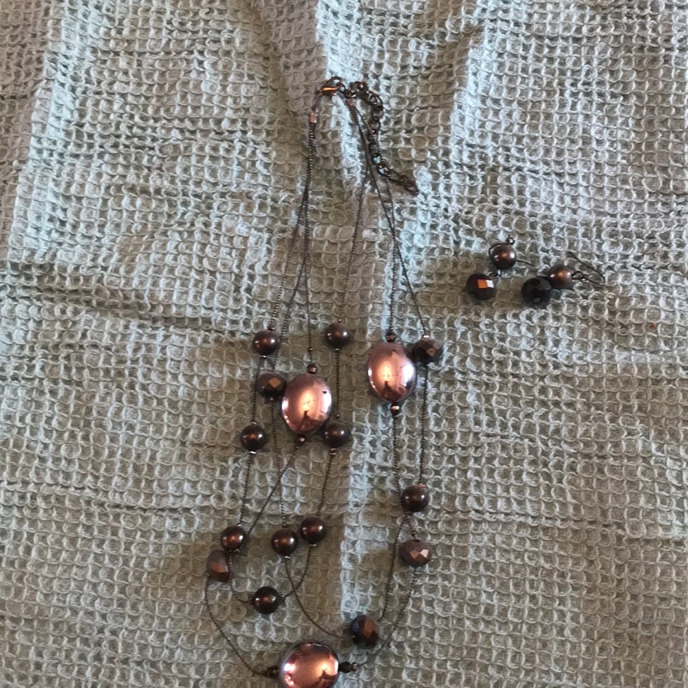 Necklace and earrings